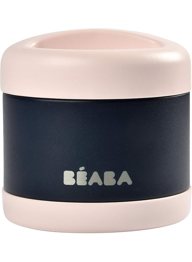 BEABA Béaba Stainless Steel Insulated Food Jar, 17 oz (Midnight) - Image 1